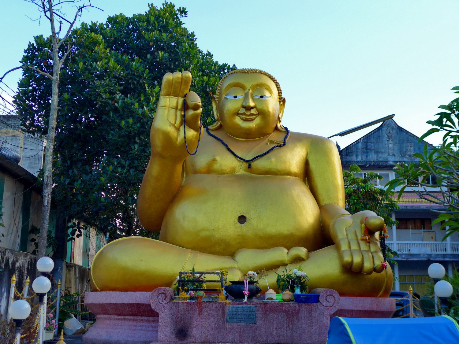 Huge Buddha in front of Wat Mung Muang in Chiang Rai